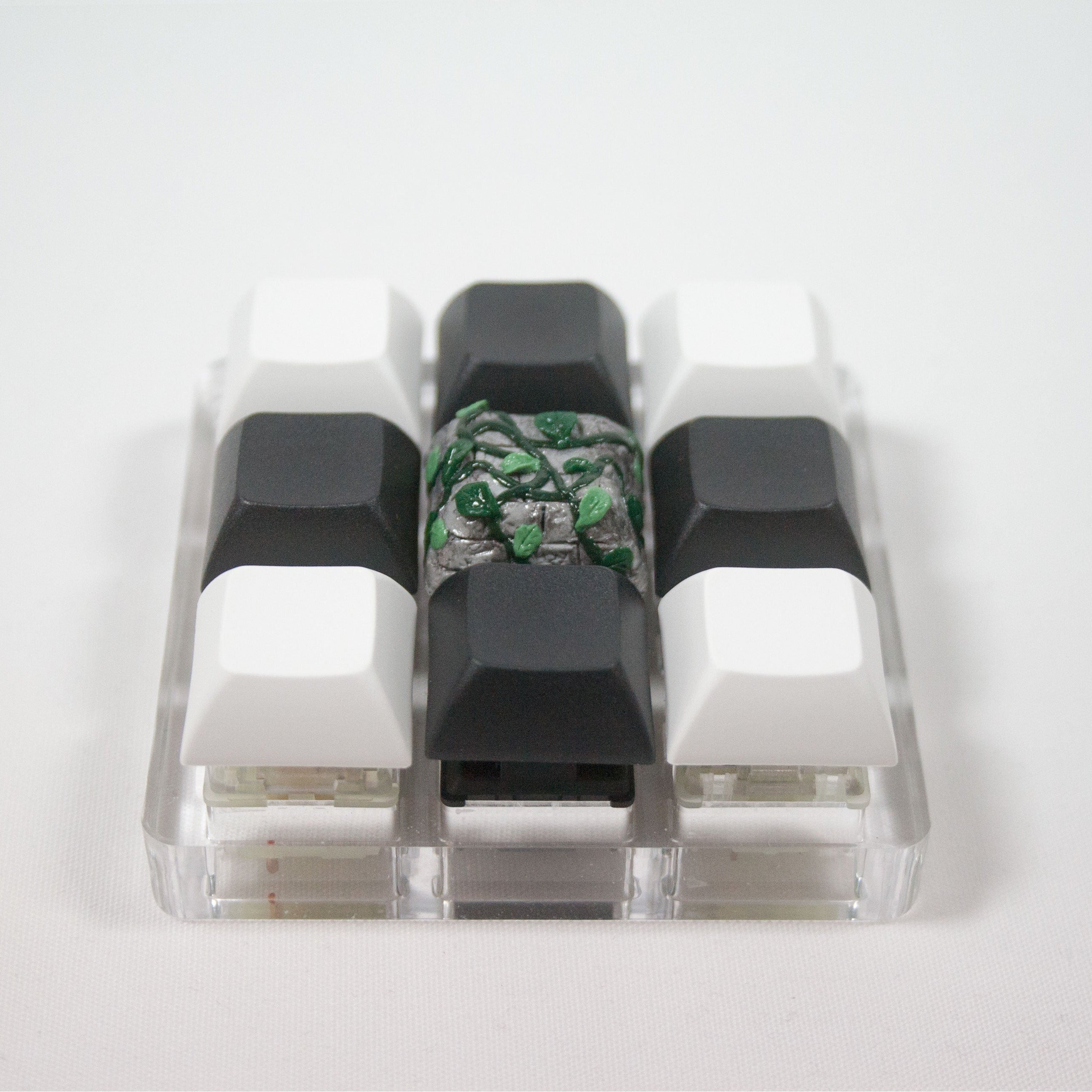 Ivy Vine Growing on Stone Artisan Keycap