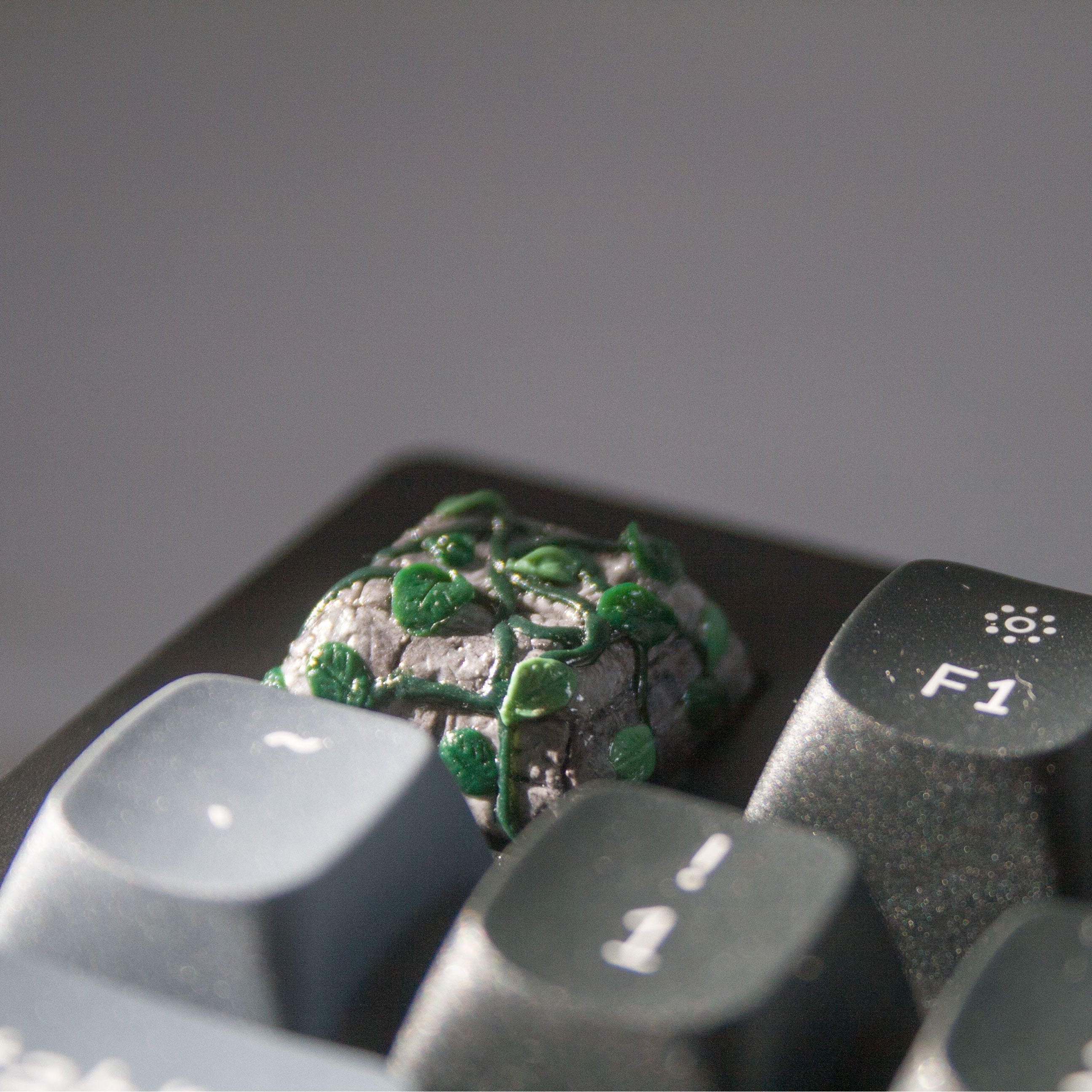 Ivy Vine Growing on Stone Artisan Keycap