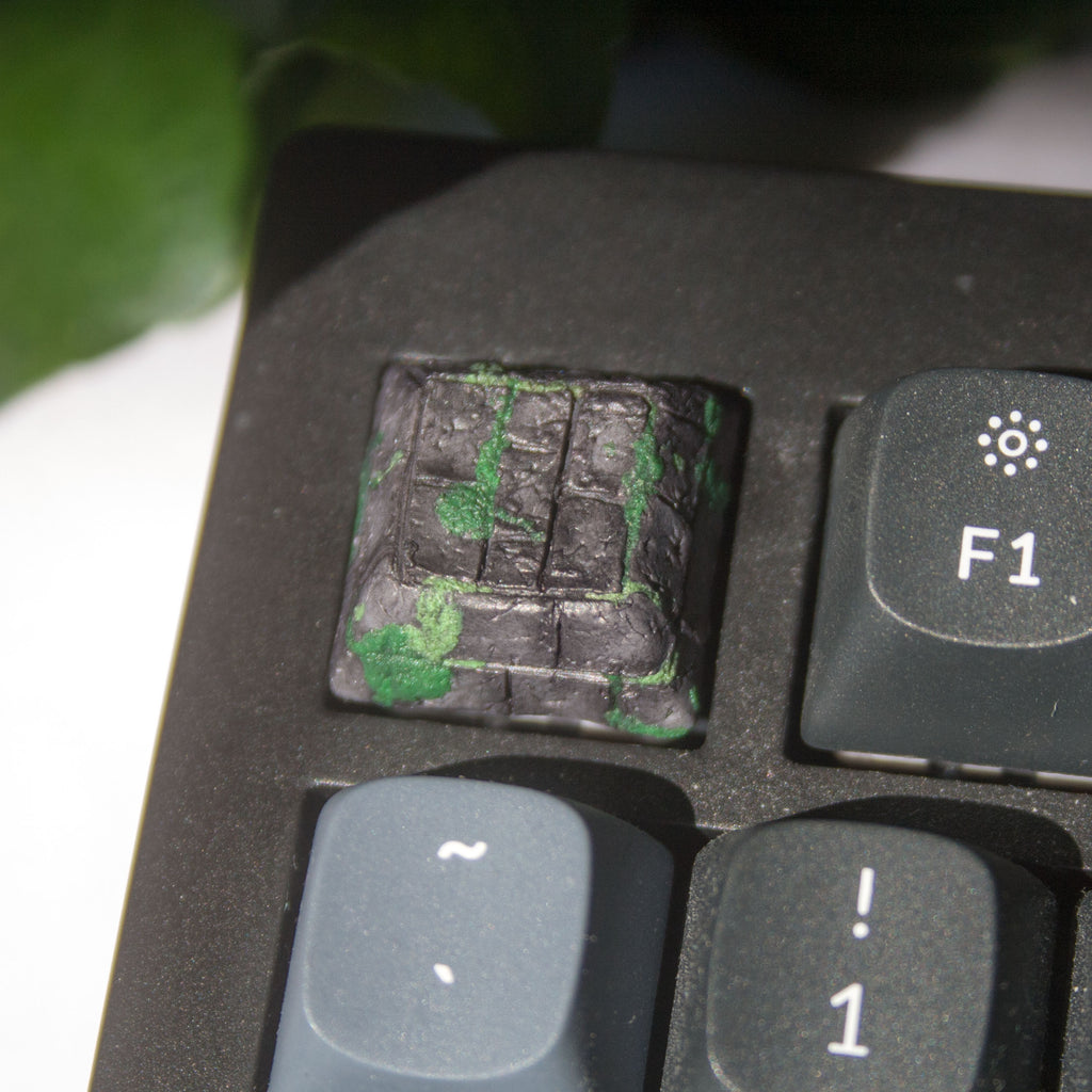 Mossy Cobblestone Artisan Keycap